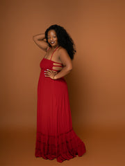 ALWAYS ON TIME RED MAXI DRESS